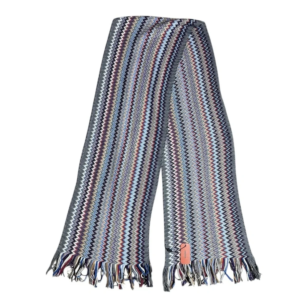 MISSONI Wool Blend Chevron Zig-Zag Scarf NWT
